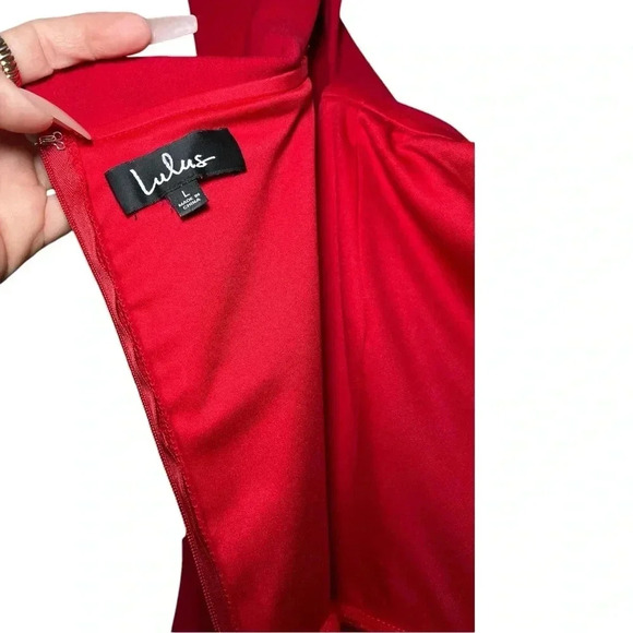 Lulus Red Maxi Length Formal Dress Holiday Event Christmas Party Gala Occasion - Picture 3 of 10